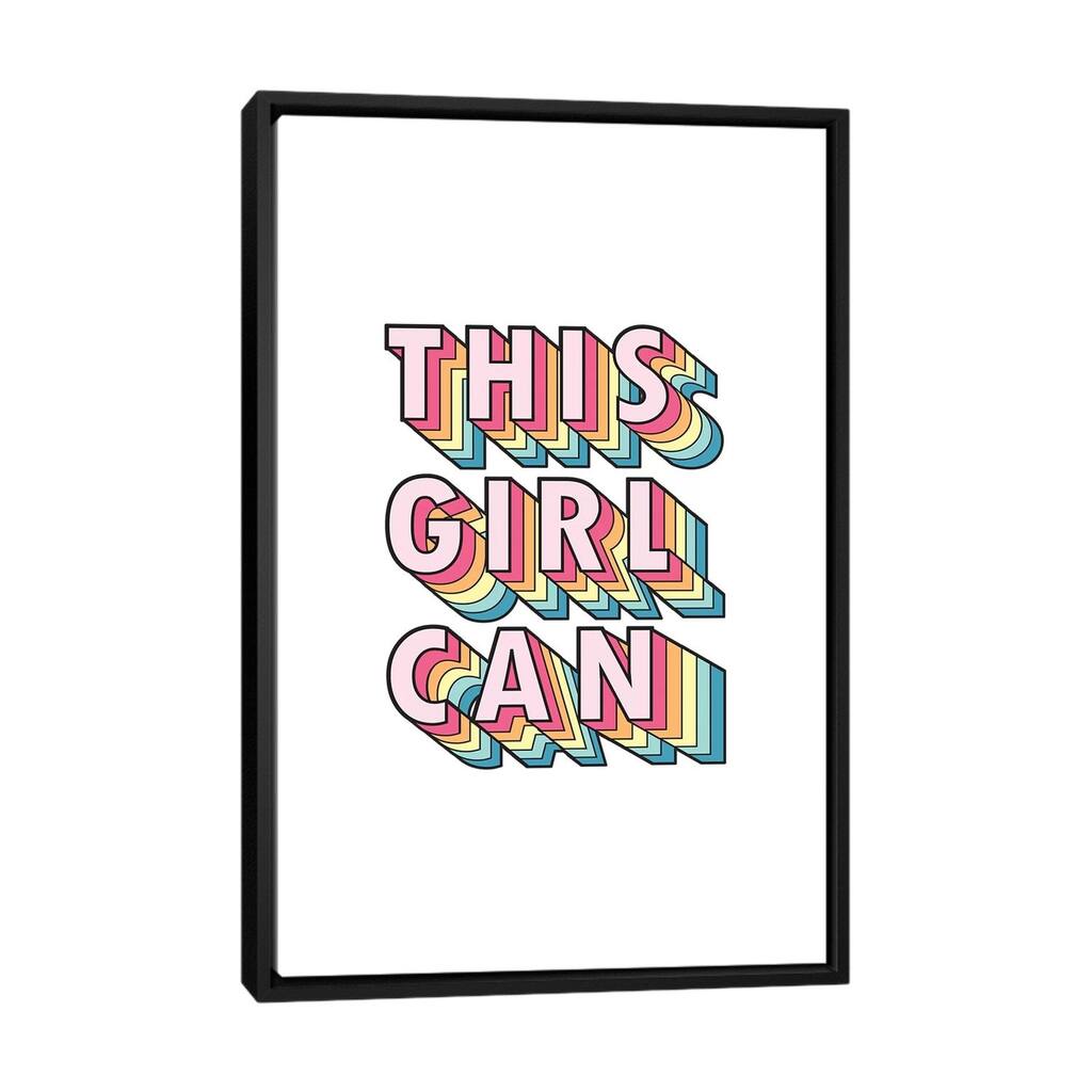 iCanvas "This Girl Can" by Emanuela Carratoni Framed Canvas Print