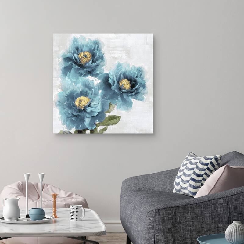 Blue Bloom I by Jesse Stevens Canvas Art Print
