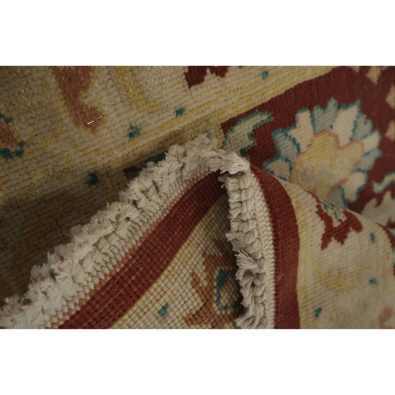 Hand Knotted Oriental 100% Wool Carpet Traditional All-Over Brown Ziegler Area Rug - 4' 0'' X 2' 0''