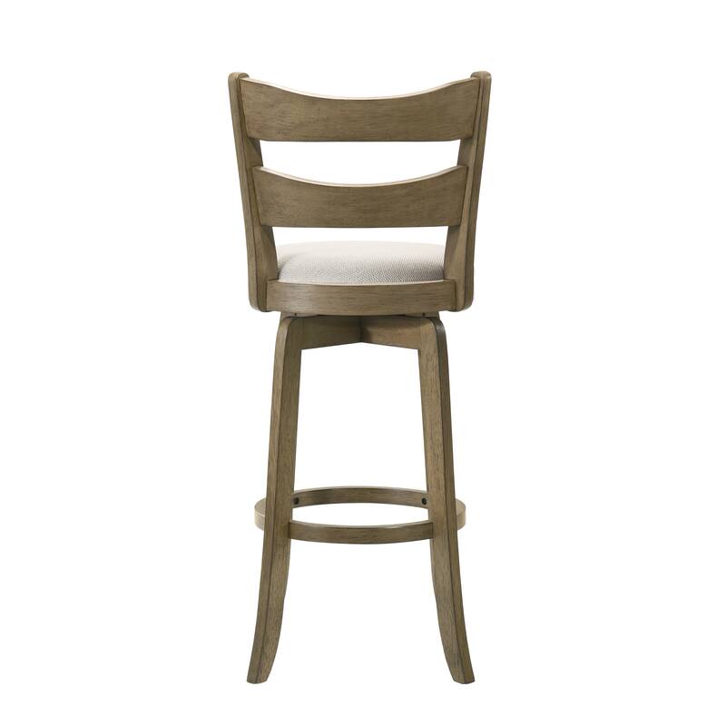 Blair Counter Height or Bar Height Rubberwood Barstool with Fabric Seat