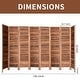 preview thumbnail 7 of 31, 5.6 Ft Tall 4/6/8 Panel Wood Room Divider Folding Privacy Screen