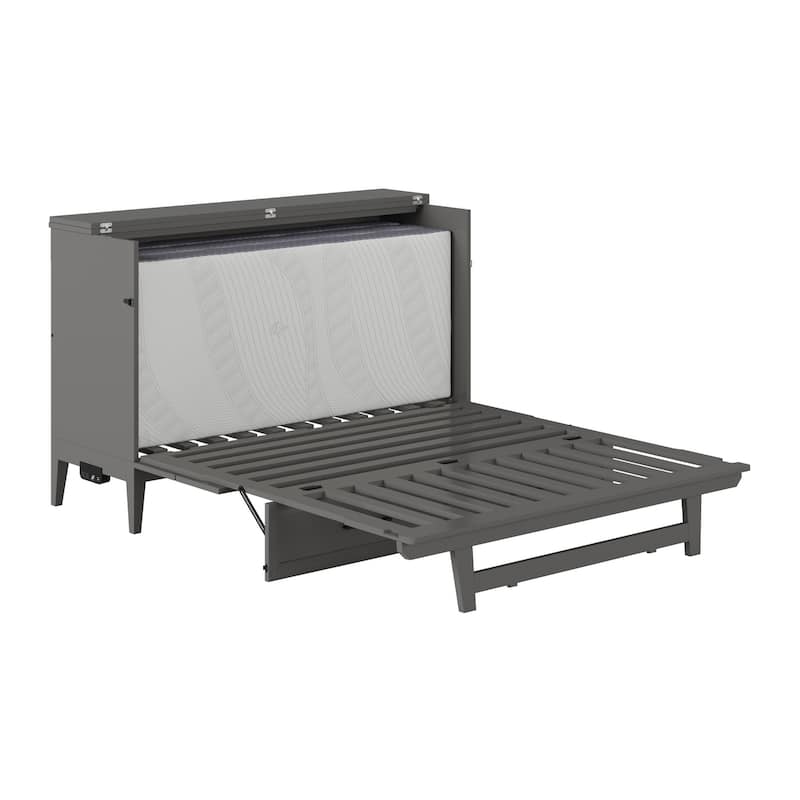 Santa Fe Murphy Bed Chest with Mattress and Built-in Charger