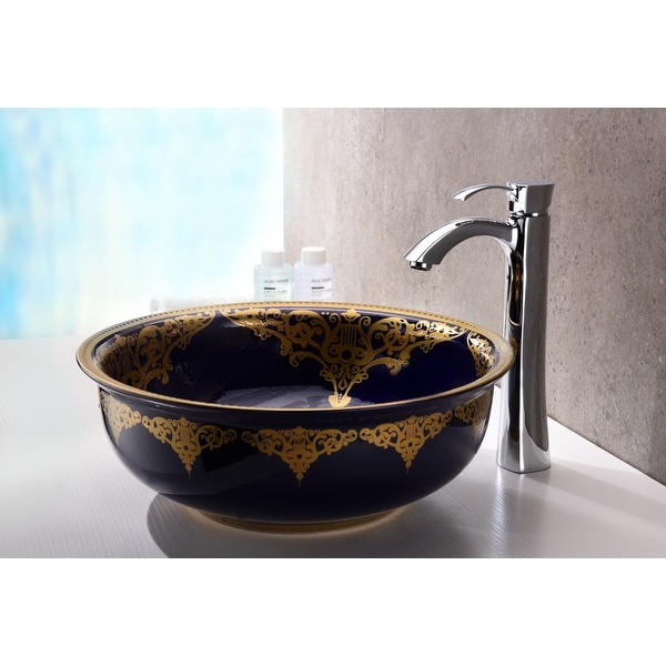 Sano　1207 Sauano Series Vessel Sink in Royal Blue - Bed Bath & Beyond