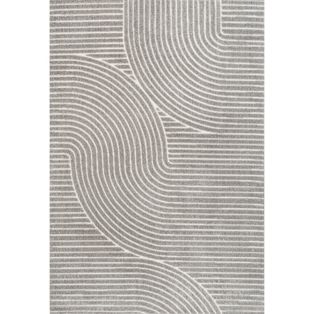 JONATHAN Y Odense Minimalist Curve Geometric Gray/Ivory Area Rug