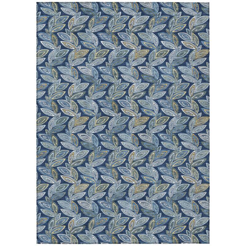 Machine Washable Indoor/ Outdoor Modern Rose Hill Chantille Rug