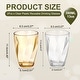 preview thumbnail 7 of 21, Clear Reusable Drinking Glasses Diagonal Texture Plastic Cup Amber, Clear - 13oz