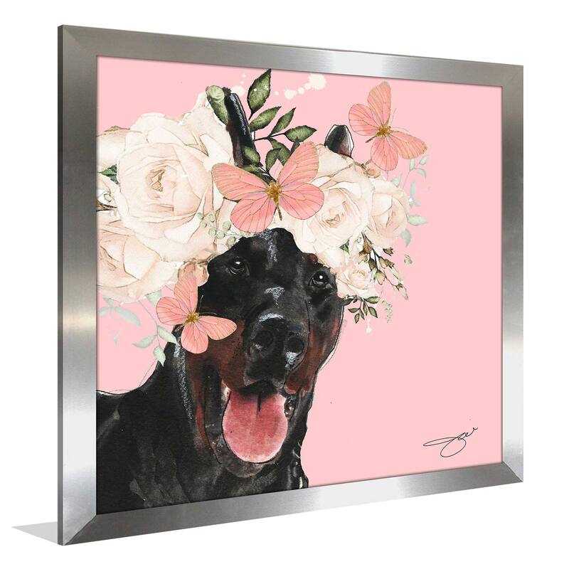 "Flower Doberman" by Jodi Print on Acrylic