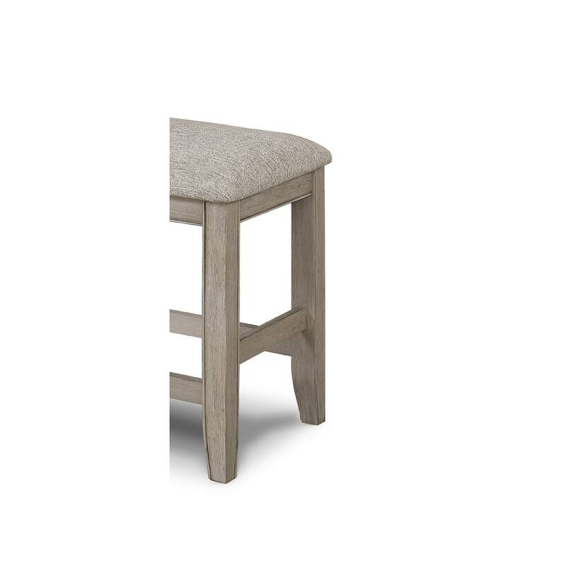 Counter Height Bench Footrest Upholstered Seat