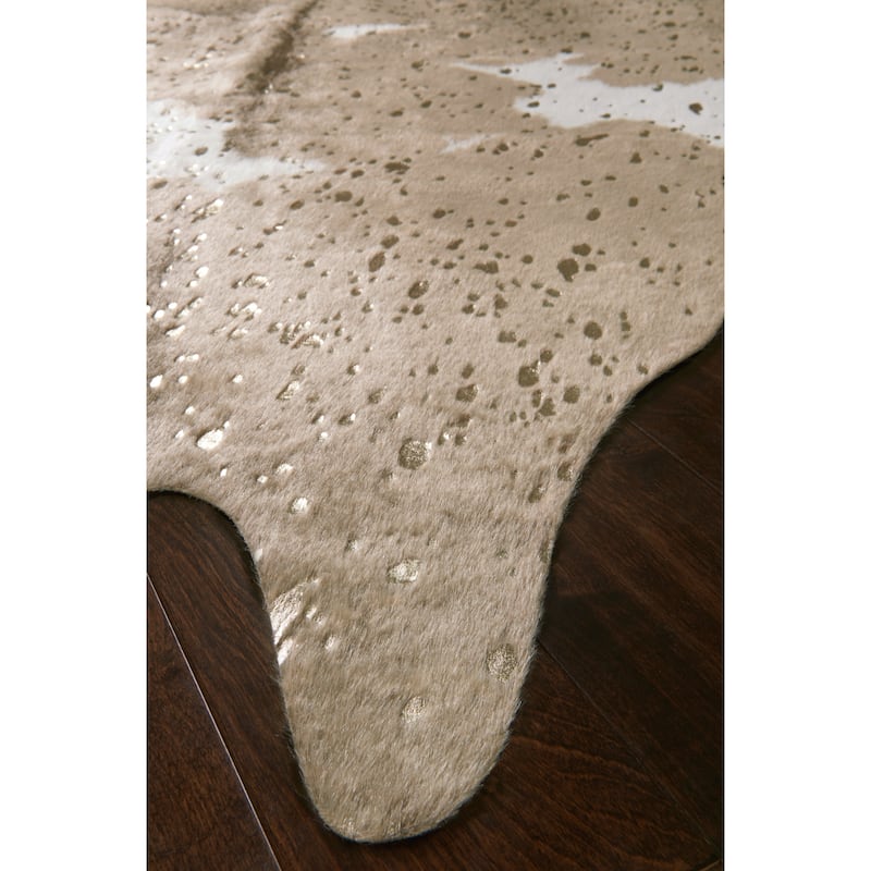 Alexander Home Clayton Faux-cowhide Area Rug