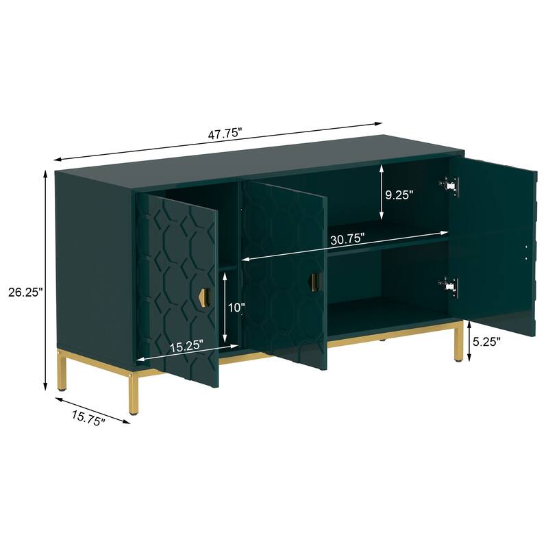 3 Door Accent Cabinet