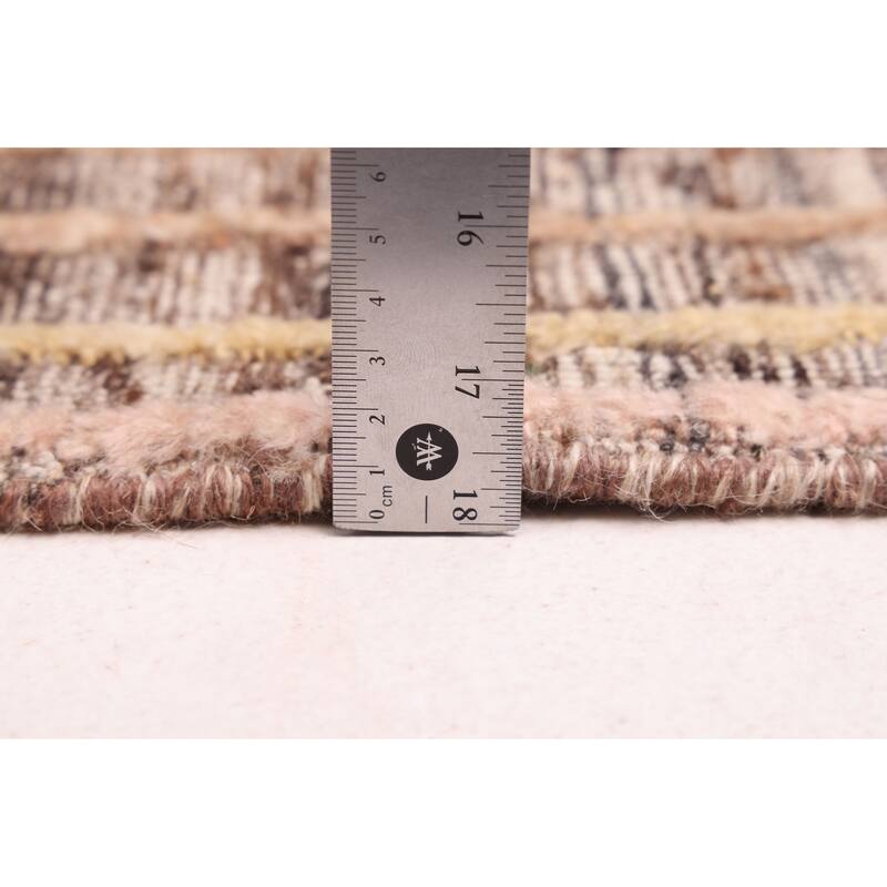 ECARPETGALLERY Hand-knotted Pak Finest Marrakesh Dark Brown Wool Rug - 8'10 x 12'1