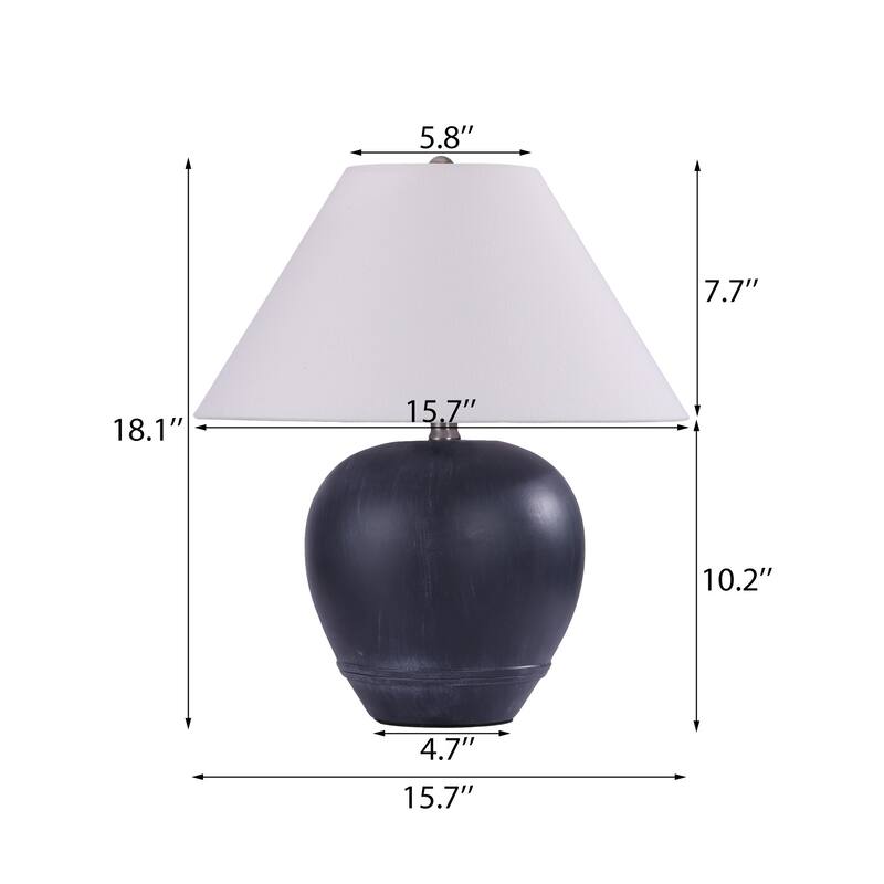 Ceramic Table Lamp with Linen Shade