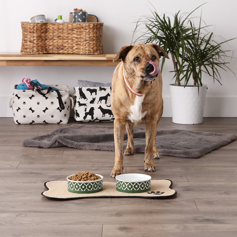 Bone Dry Lattice Pet Bowl (Set of 2)