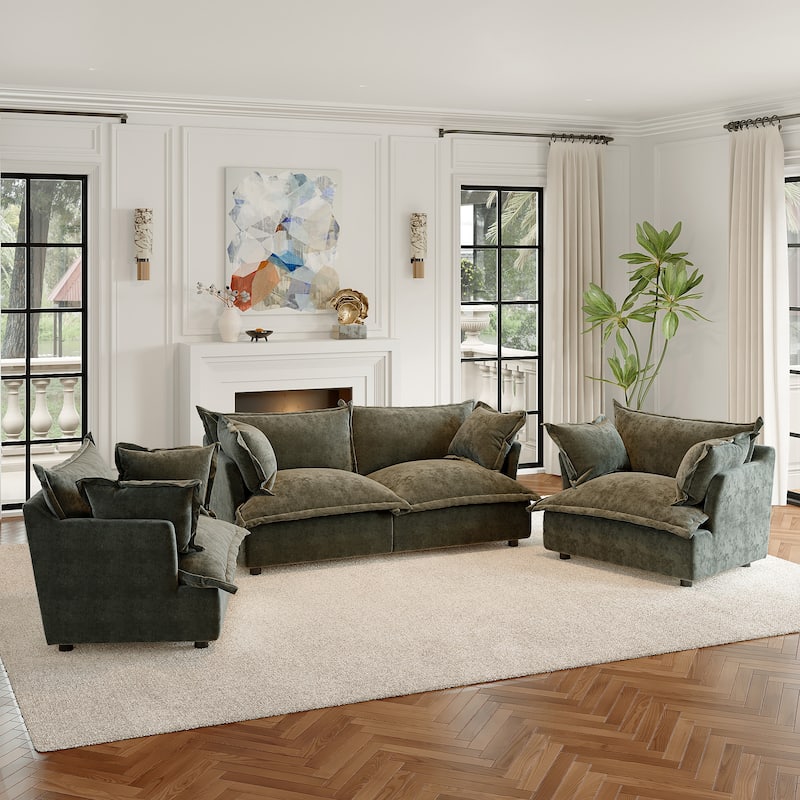 Cloud Chenille Upholstered Modular Sectional Sofa