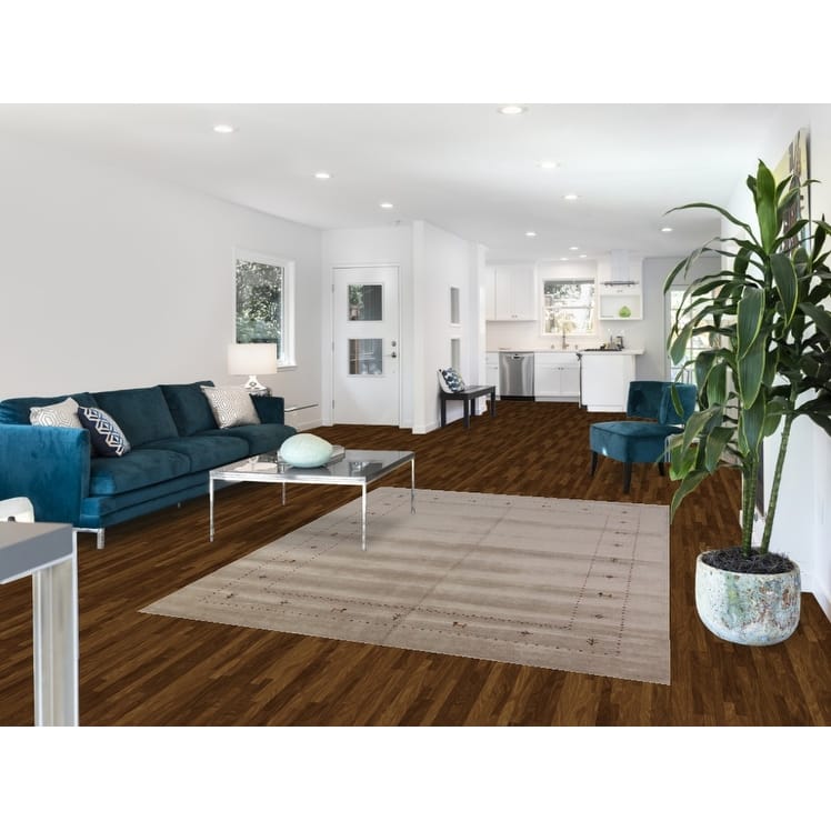 Tribal Gabbeh Oriental Rug Hand-Knotted Contemporary Wool Carpet - 5'9" x 7'8"