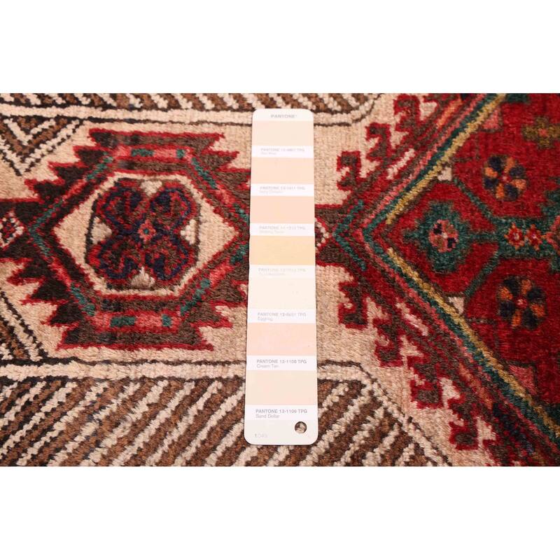 ECARPETGALLERY Hand-knotted Konya Anatolian Beige, Red Wool Rug - 3'2 x 11'5