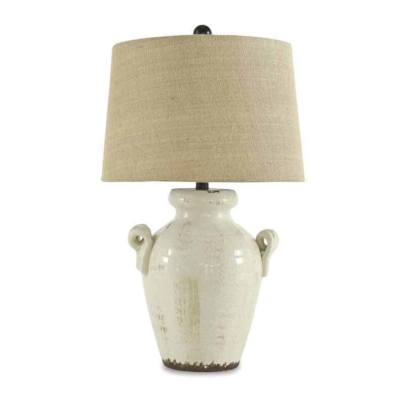 Emelda Cream 27 Inch Table Lamp - 16" W x 16" D x 27.5" H