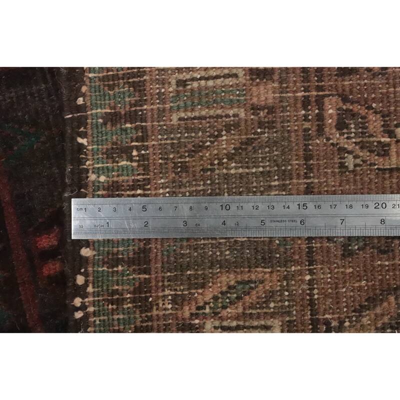 Hand Knotted Oriental 100% Wool Carpet Traditional Tribal Red Mahal Runner Rug - 10' 3'' X 3' 5''