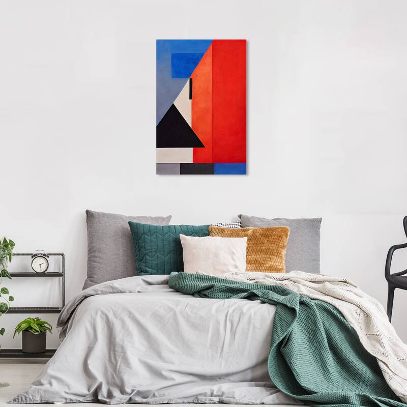Wynwood Studio Abstract Abstract Plans Red and Modern & Contemporary Wall Art Canvas Print - 36 x 24