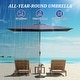 preview thumbnail 7 of 7, Rectangle Patio Umbrella with Crank Lift and Tilt Function (Base not included)