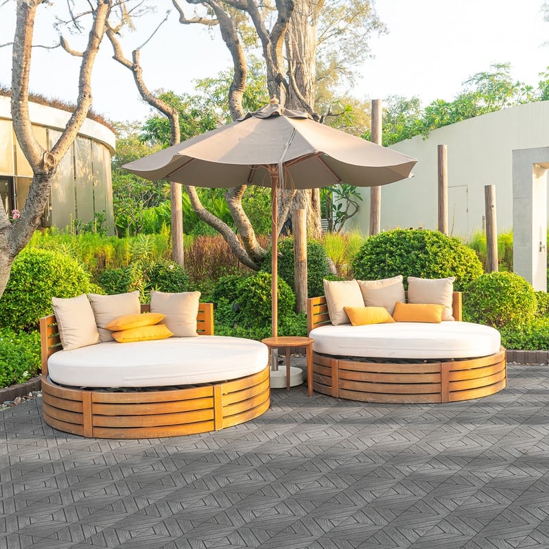 27PCS Plastic Patio Floor Decking Tiles for Indoor and Outdoor