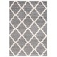 preview thumbnail 2 of 1, SAFAVIEH Dallas Shag Giusy Trellis 1.5-inch Thick Rug - Grey/Ivory - 5' 1" x 7' 6"