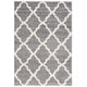 preview thumbnail 41 of 162, SAFAVIEH Dallas Shag Giusy Trellis 1.5-inch Thick Rug 4' x 6' - Grey/Ivory - Rectangle