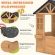 preview thumbnail 5 of 22, Kids Wooden Adventure Cottage Playhouse, Outdoor Playhouse with Functional Door, Windows, Service Station and Flower Pot Holders