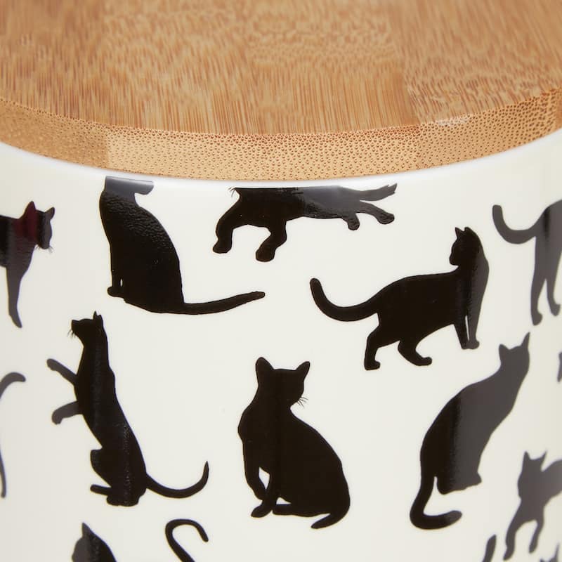 Bone Dry Cats Meow Ceramic Treat Canister