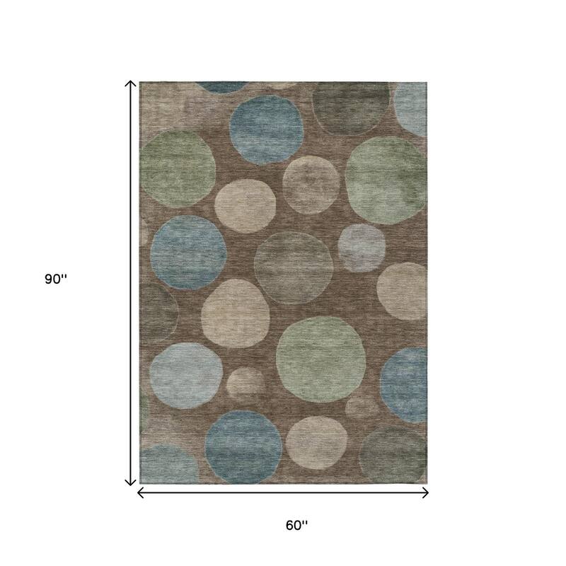 HomeRoots Geometric Transitional Rectangle Outdoor Rug