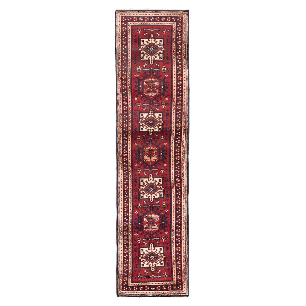 ECARPETGALLERY Hand-knotted Konya Anatolian Red Wool Rug - 2'2 x 9'4