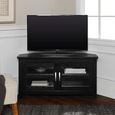 Middlebrook Bow Valley 44-inch Black Corner TV Stand