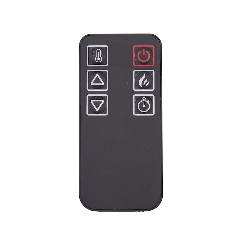 Inset Electric Fireplace 18 Inch 1400 Watt Black Glass Panel with Remote Controls