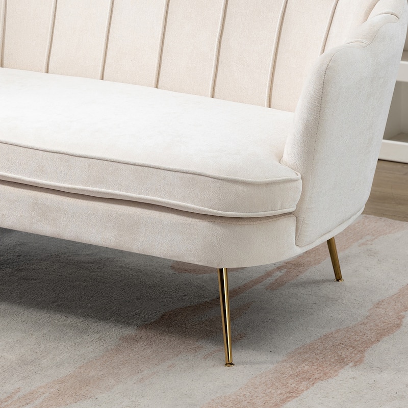 59"W Mid-century Modern Tufted Loveseat Upholstered Sofa