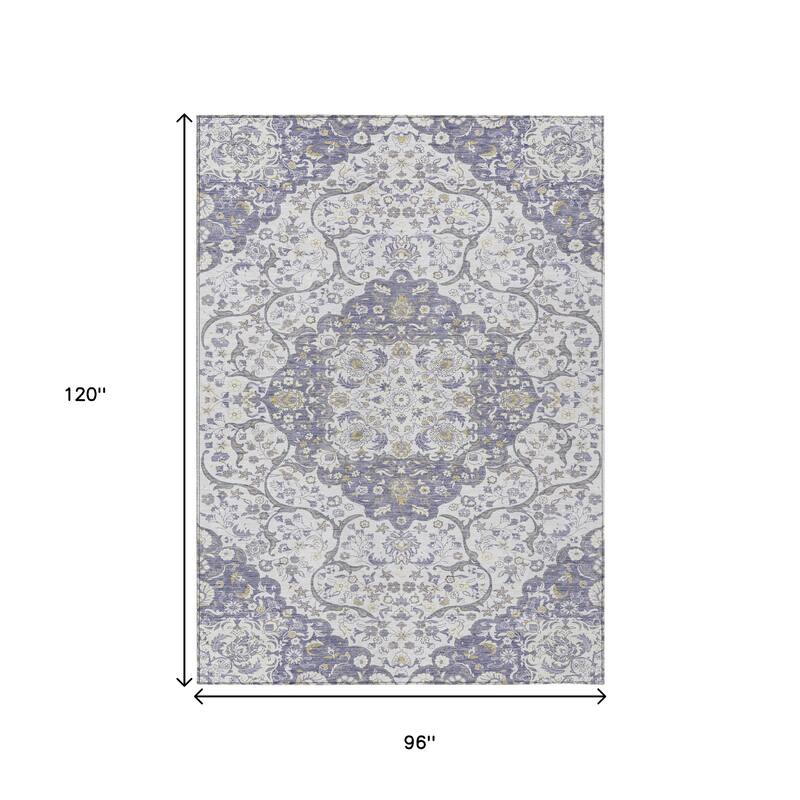 HomeRoots Medallion Traditional Rectangle Outdoor Rug