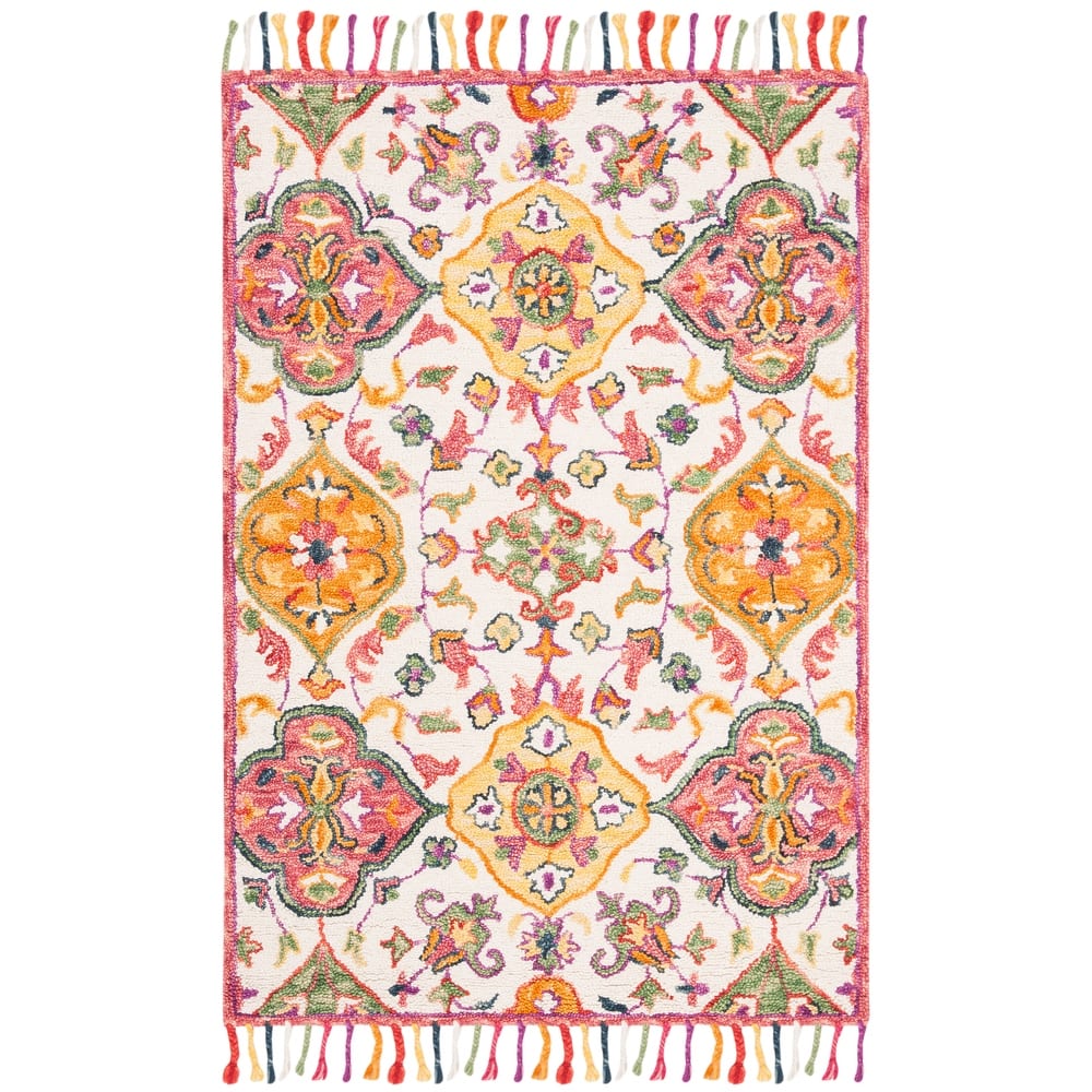 SAFAVIEH Handmade Blossom Amke Modern Floral Wool Rug