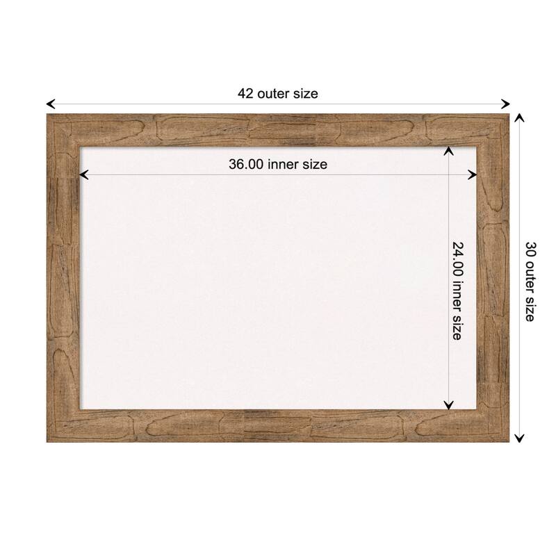 Owl Brown Wood Framed White Corkboard Bulletin Board - Board Size 36x24