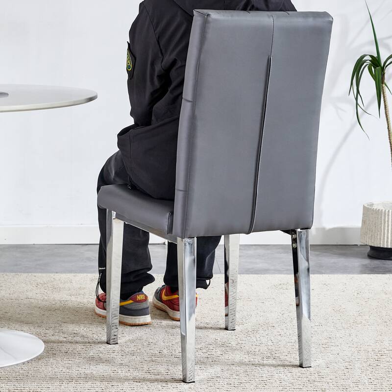 Elegant Armless Dining Chairs – Grid & Buckle Back Design, Blending Vintage Charm with Modern Sophistication‌