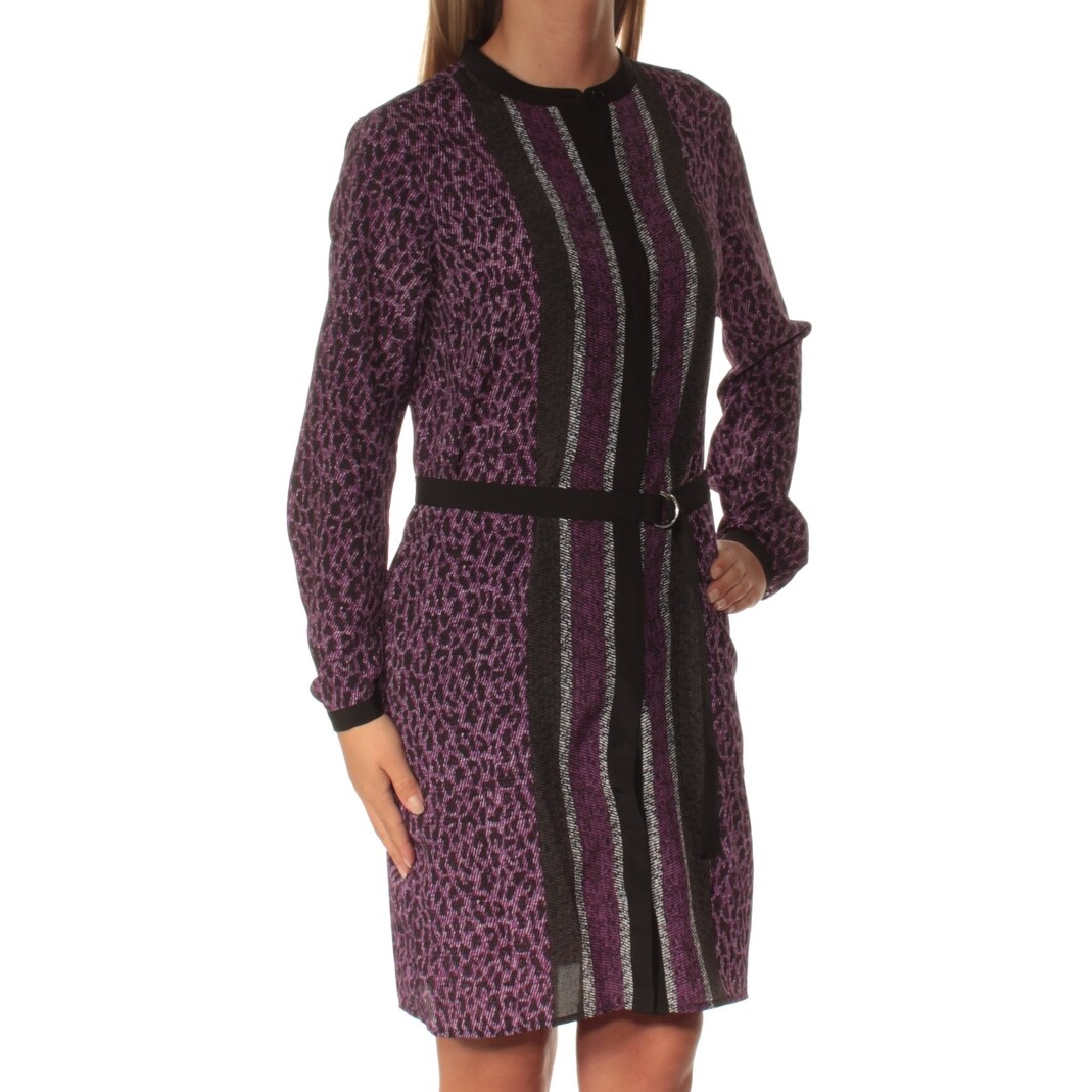 purple cheetah print dress