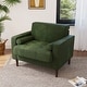 preview thumbnail 41 of 51, Modern Upholstered Corduroy Accent Chair With Arms Pillows GREEN