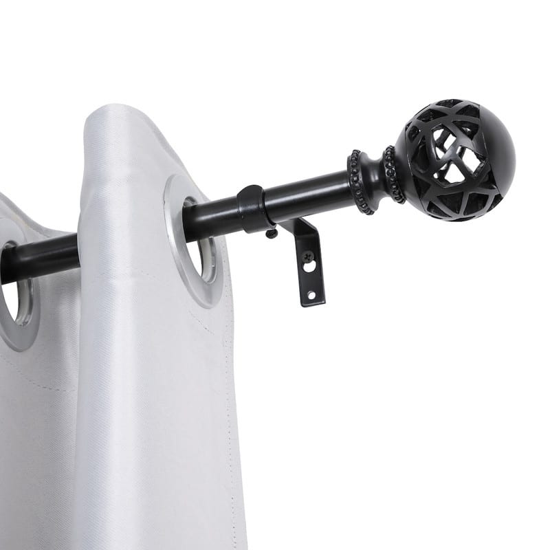UTOPIA ALLEY 3/4 Inch Curtain Rod, Single Decorative Drapery Rod, Adjustable Curtain rods for Windows - 48-86