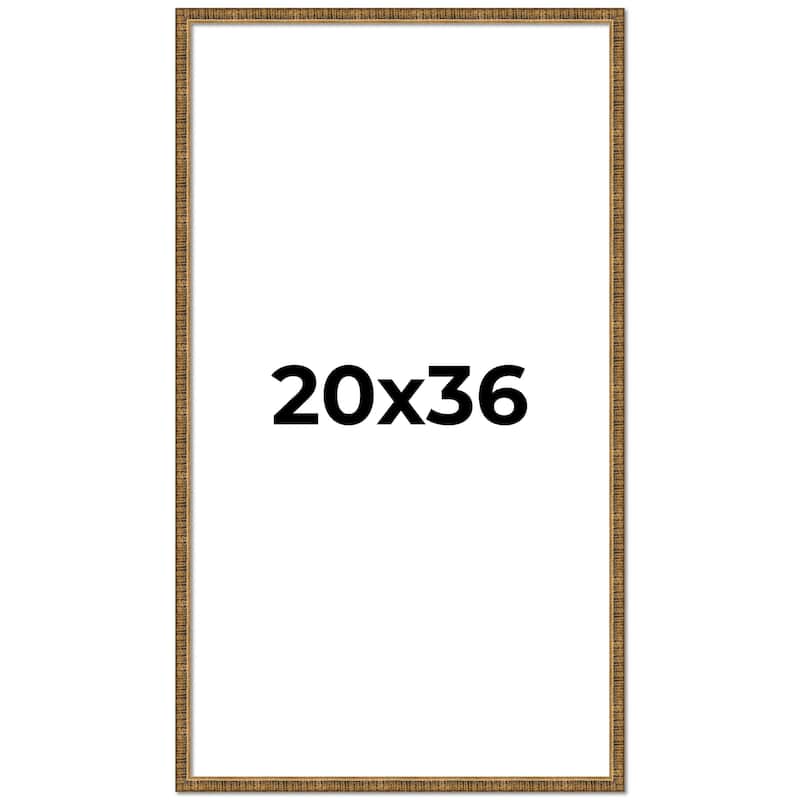 20x36 Frame Gold Solid Wood Picture Frame - Complete Modern Photo
