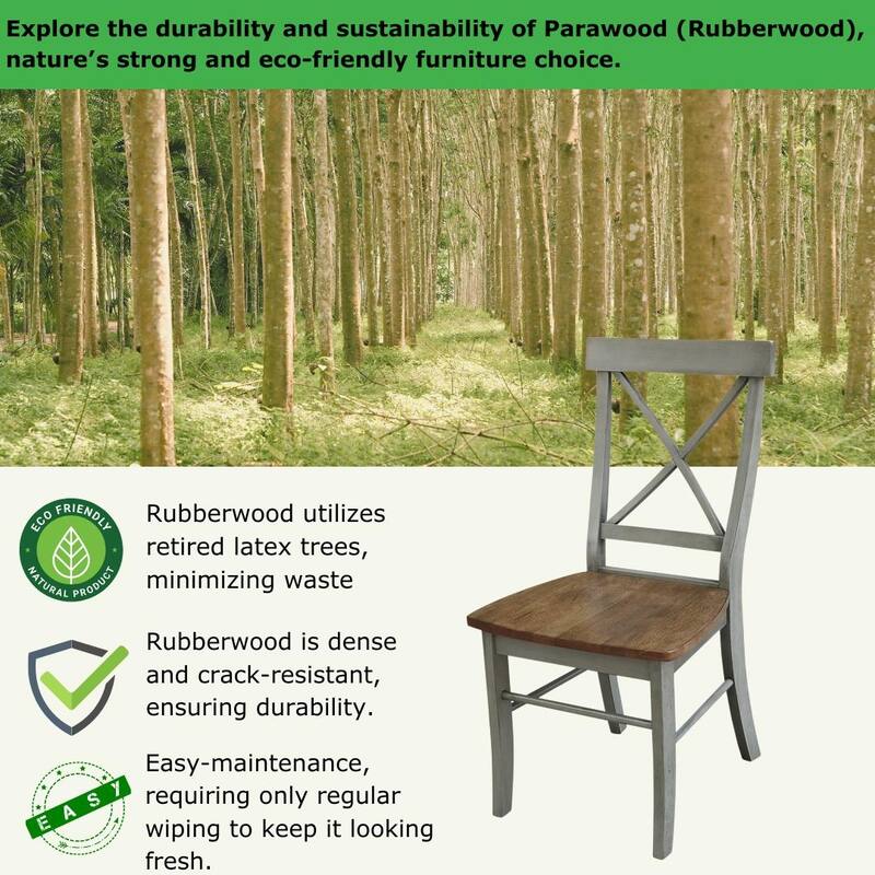 Set of Two X-Back Dining Chairs