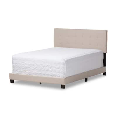 Baxton Studio Karpos Modern Upholstered Grid-tufting Panel Bed