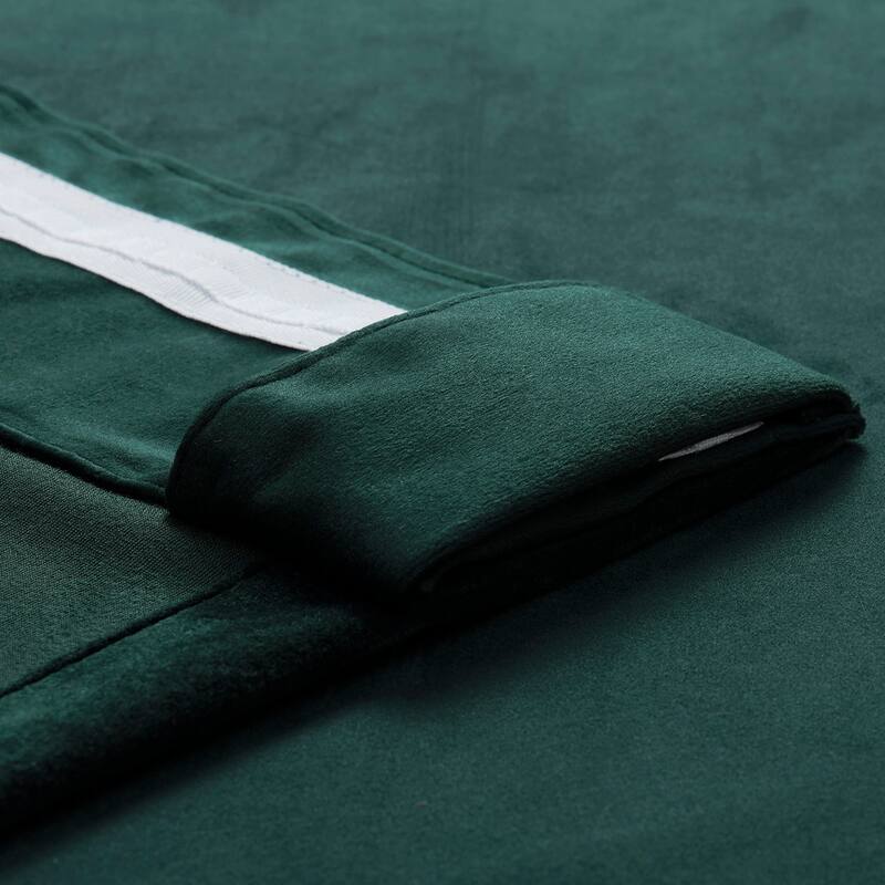 Exclusive Fabrics Basic Deluxe Velvet Room Darkening Curtain Pair - 2 Panels Window Curtains