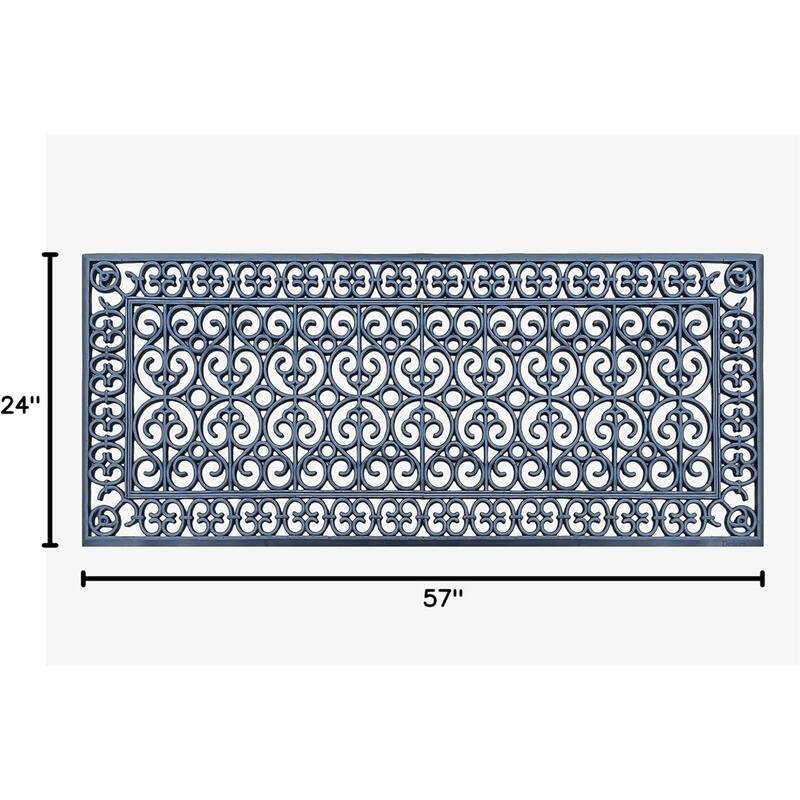 A1HC Large Door Mat, Natural Rubber, Ideal for an entryway, Scrapes Shoes Clean of Dirt & Grime