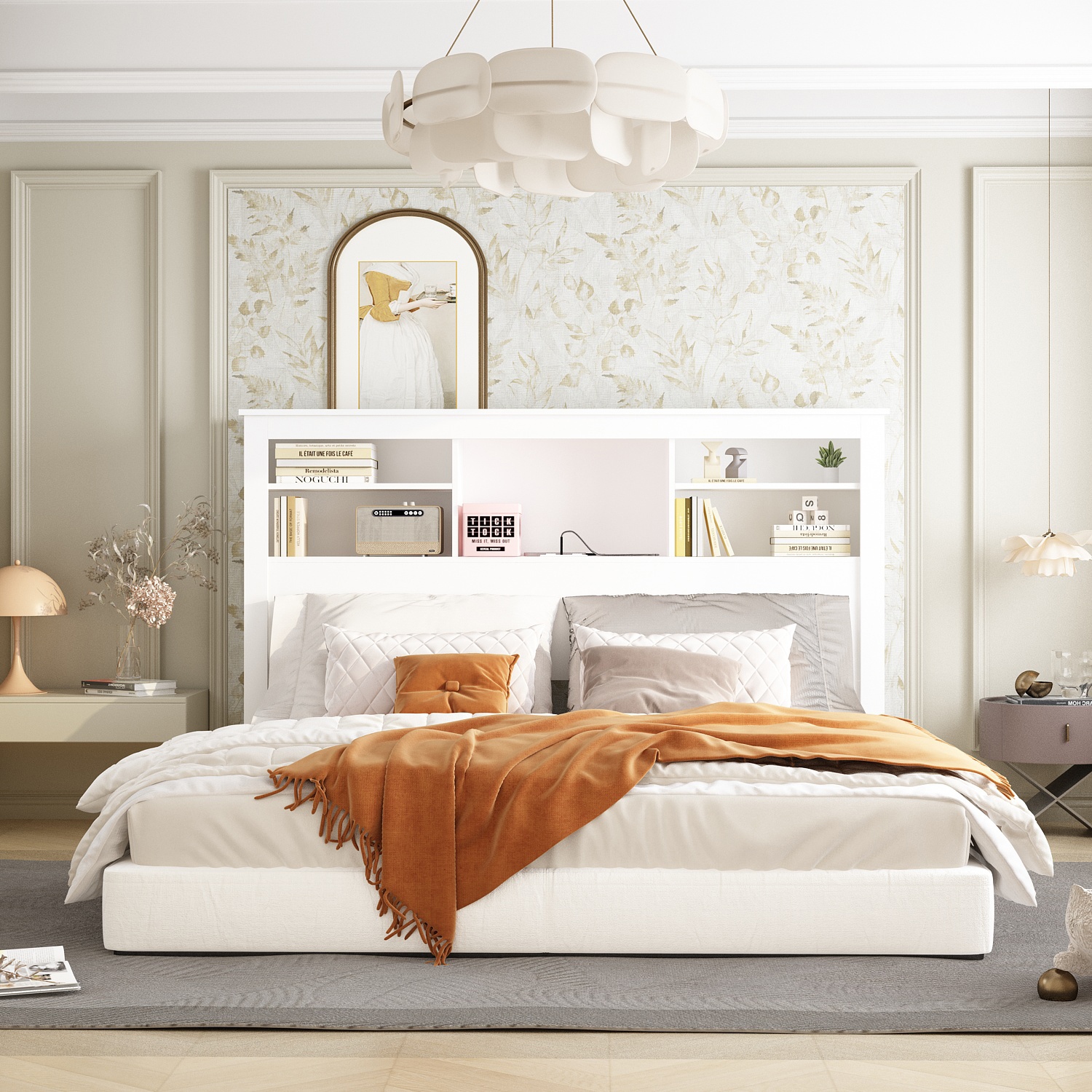 Queen bookcase headboard clearance for adjustable bed