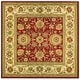 preview thumbnail 74 of 95, SAFAVIEH Lyndhurst Ambrogina Traditional Area Rug 6' x 6' Square - Red/Ivory