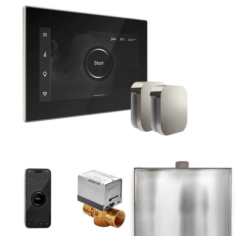 Mr Steam BXX Xbutler Max Package Steam Shower Control Package with - Black / Polished Nickel