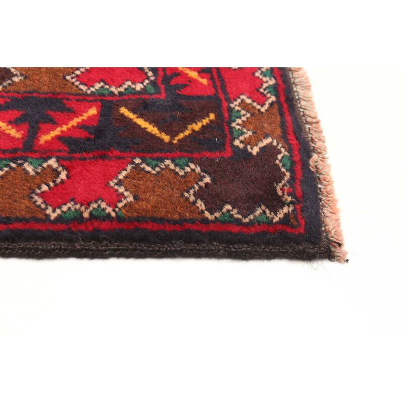 ECARPETGALLERY Hand-knotted Teimani Red Wool Rug - 3'6 x 6'5